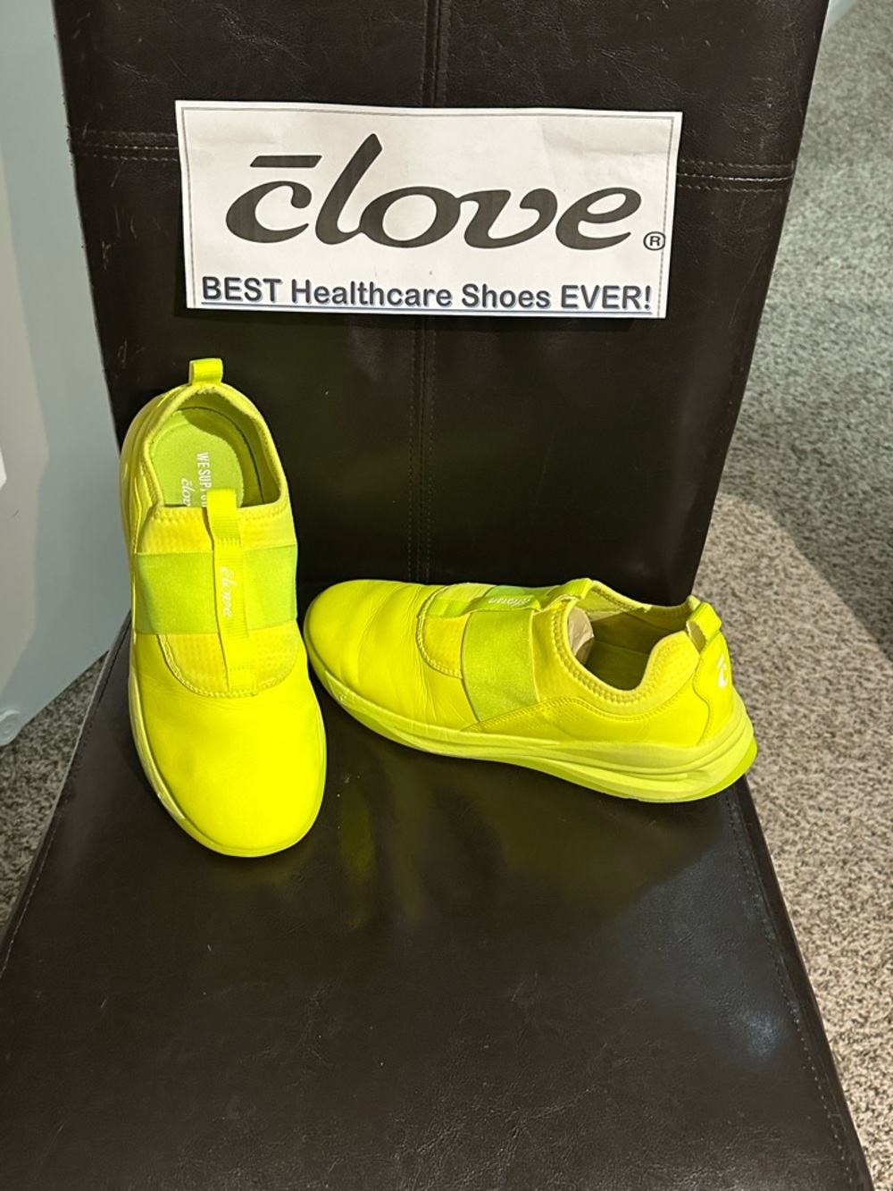 Clove “Solo-Neon Yellow” Like New- Size 10.5 women- 9 men. RARE Retired Limited